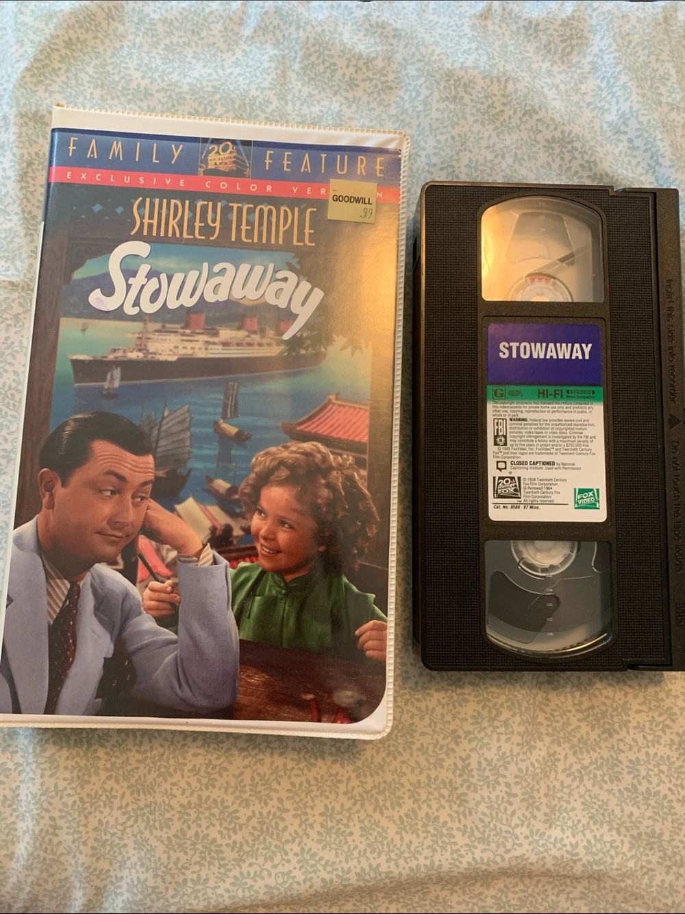 Shirley Temple Stowaway VHS